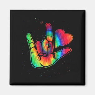 ASL Love Sign Language Hand Autism Awareness Suppo Magnet