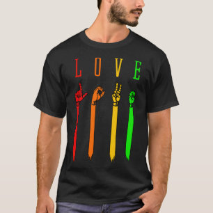 ASL love Sign Language Hand Talking Teachers Inter T-Shirt