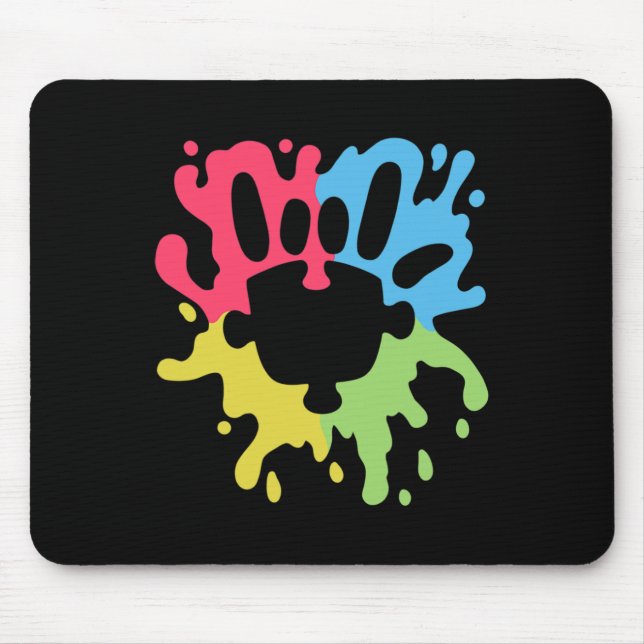 ASL Love Sign Non-verbal Autism Support Awareness  Mouse Pad (Front)