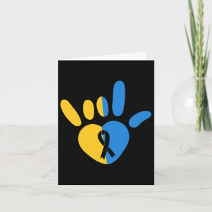 Asl Love Sign Non-verl Down Syndrome Awareness Hea Card