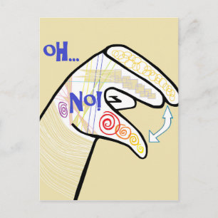 ASL Oh NO Postcard