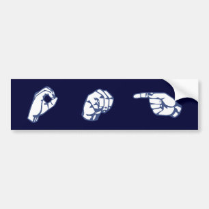ASL OMG BUMPER STICKER