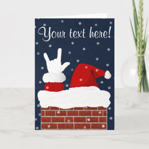 ASL Père Noël avec je t'aime la carte de Noël de