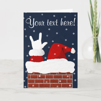 ASL Père Noël avec je t'aime la carte de Noël de