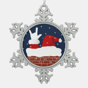 ASL Père Noël Ornement de Noël Je t'aime ILY dans 