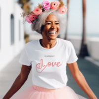 ASL Pink and Grey Radiate Love