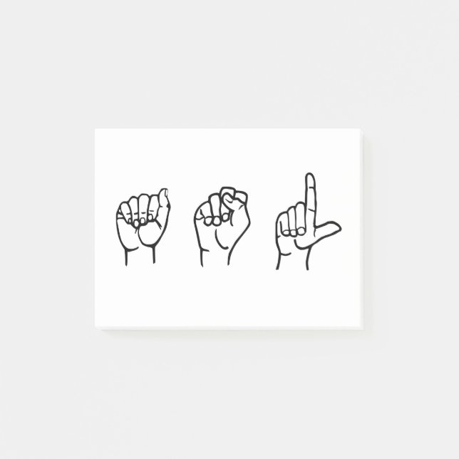 ASL POST-IT NOTES (Front)