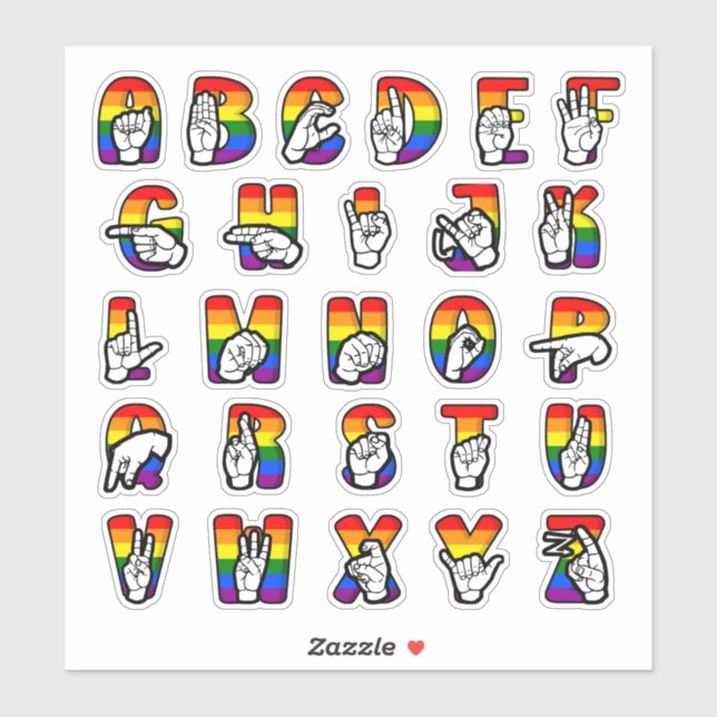 ASL Pride Alphabet (Sheet)