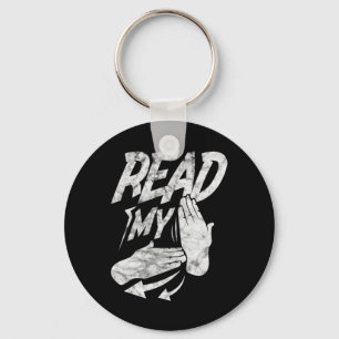 ASL Read My Hand Deaf American Sign Language Distr Keychain