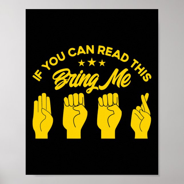 Asl Sign Language Bring Me Beer Deaf 1  (Front)