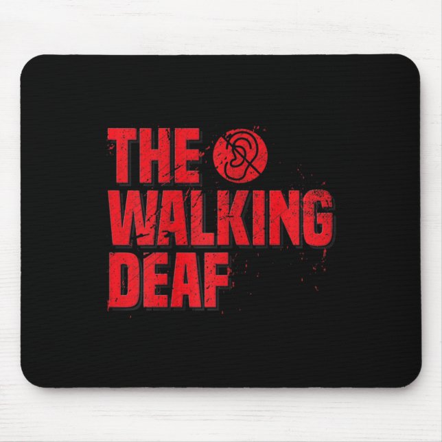 Asl Sign Language Coach Deaf Awareness Gift  Black Mouse Pad (Front)