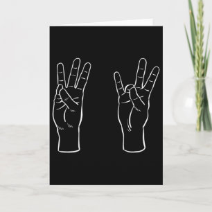 Asl Sign Language Funny 67 Meme Viral Hand Signs S Card