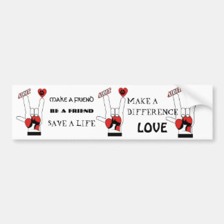 ASL SIGN LANGUAGE - I LOVE YOU RESCUE ADOPT DOGS BUMPER STICKER