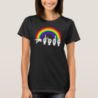 Asl Sign Language Rainbow Lgbt Pride Hand Talking