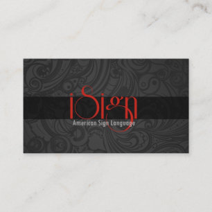 ASL, Sign Language,  Translator, Business Card