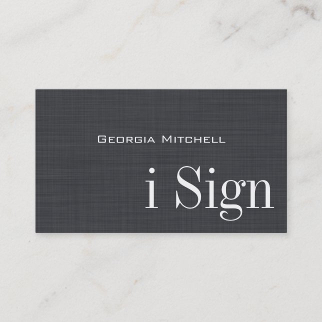 ASL, Sign Language, Translator, Business Card (Front)