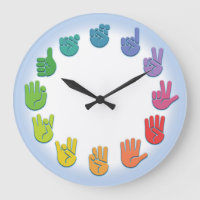 ASL Signing Clock -wh