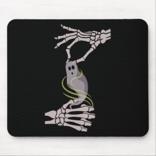 Asl Skeleton Hands Ghost Spooky Halloween  Mouse Pad