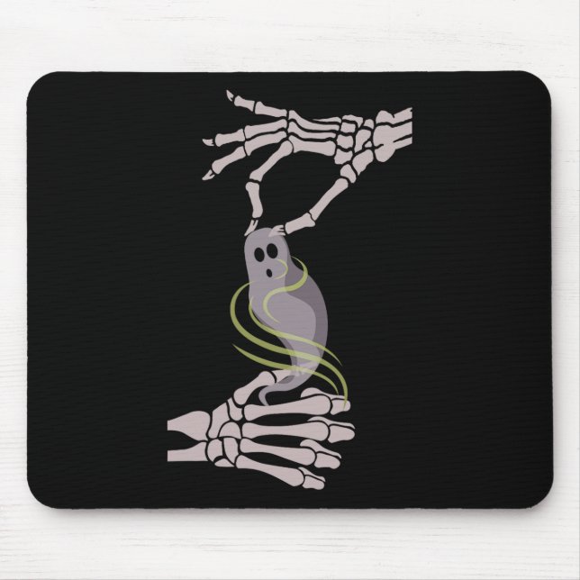 Asl Skeleton Hands Ghost Spooky Halloween  Mouse Pad (Front)