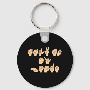 Asl Talk To My Hands American Sign Language Keychain