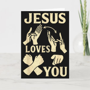 Asl Teacher American Sign Language Christian Jesus Card
