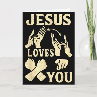 Asl Teacher American Sign Language Christian Jesus Card