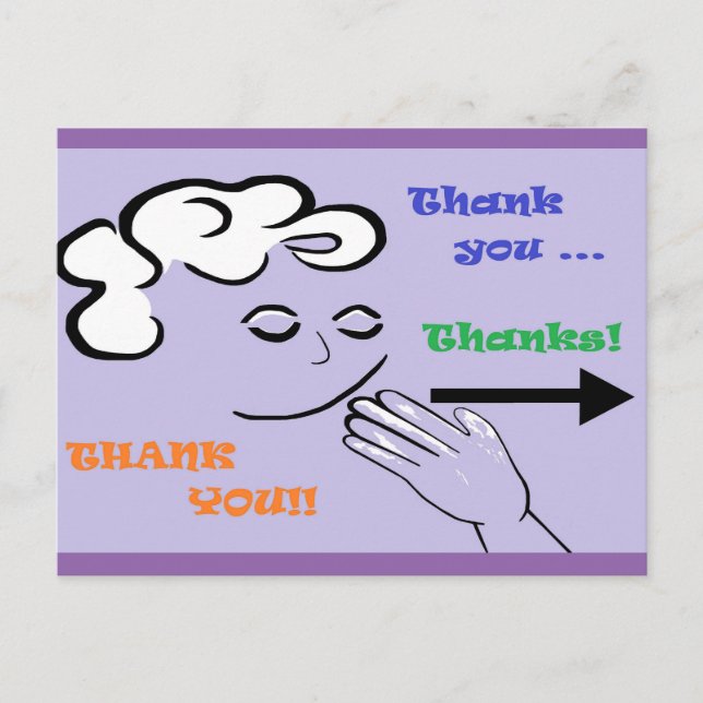 ASL Thank You! Postcard (Front)