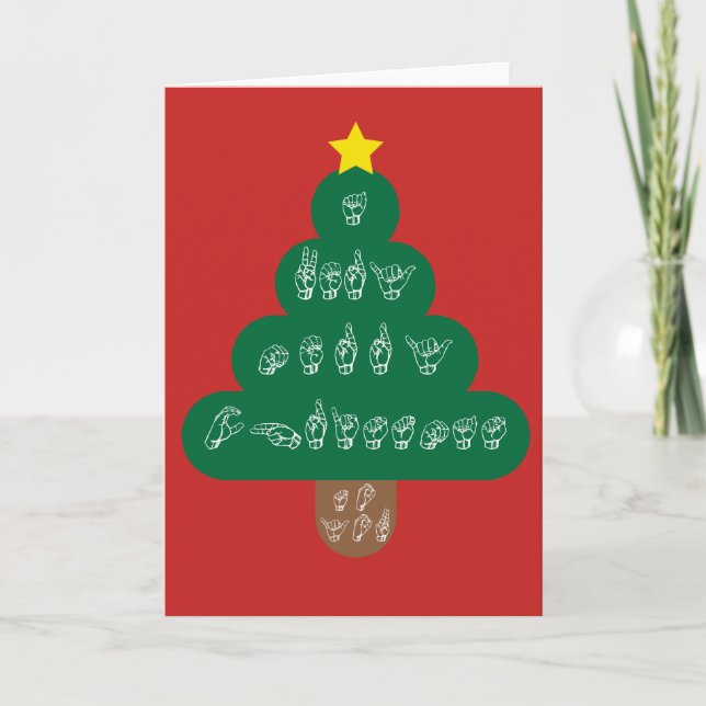 ASL - Un Noël très Joyeux à vous carte de voeux (Devant)