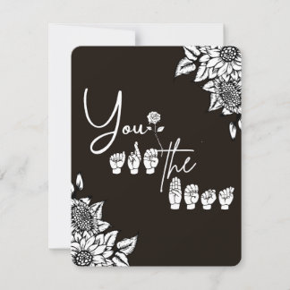ASL "Vous êtes le meilleur" Carte de remerciements