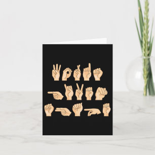 Asl Words Given Shape American Sign Language 1 Card