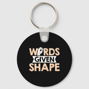 ASL Words given shape American Sign Language Keychain