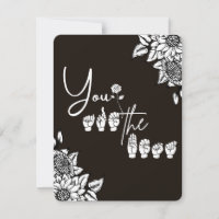 ASL "You Are The Best" Flat Thank You Card