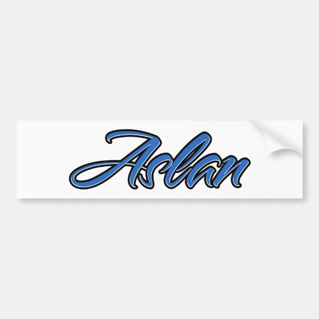 Aslan Name blue Aufkleber Sticker Autoaufkleber (Front)