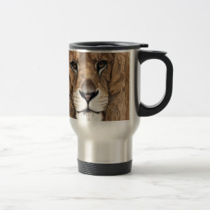 Aslan the Lion Original Pastel Art Travel Mug