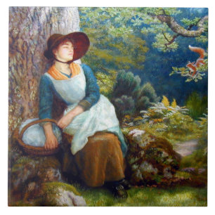 Asleep in the Woods (by Arthur Hughes) Tile