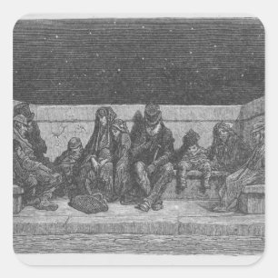 Asleep under the Stars Square Sticker