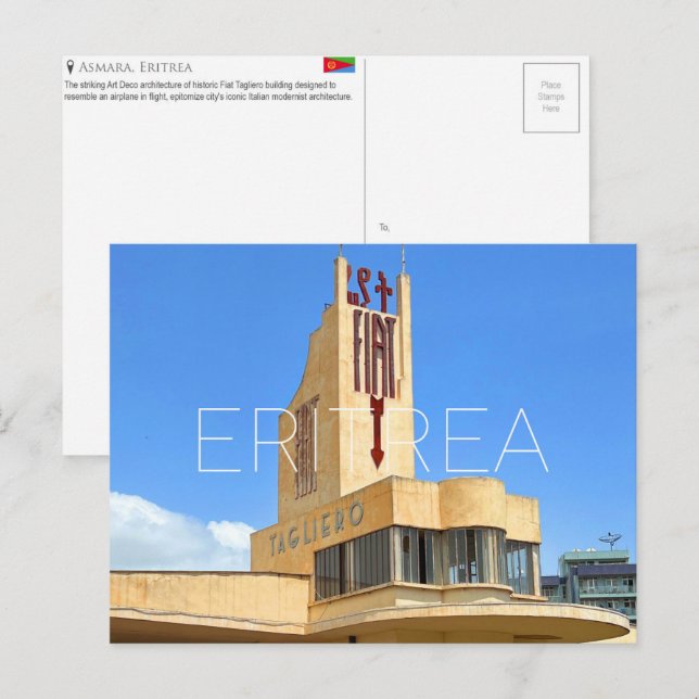 Asmara, Eritrea Travel Postcard (Front/Back)