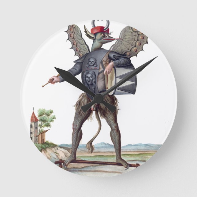 Asmodai, Demon of Wrath Round Clock (Front)