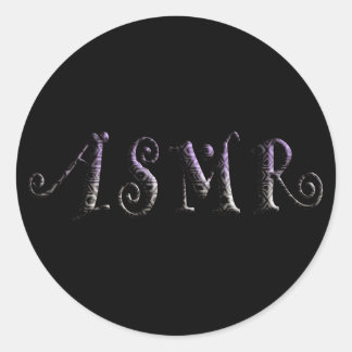 ASMR 3D Text Classic Round Sticker