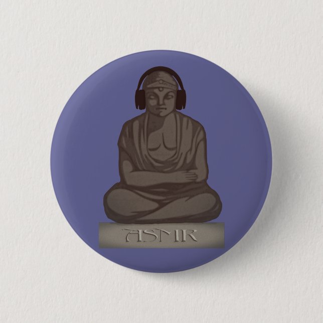 ASMR Buddha 2 Inch Round Button (Front)