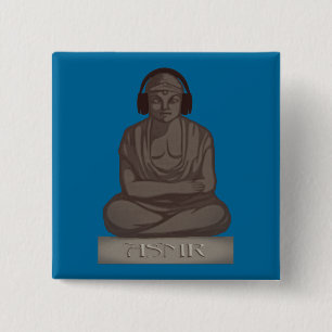 ASMR Buddha 2 Inch Square Button
