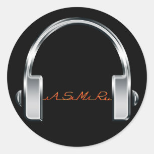 ASMR Headphones Classic Round Sticker