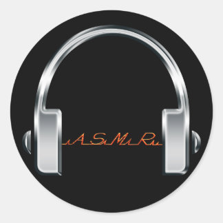 ASMR Headphones Classic Round Sticker