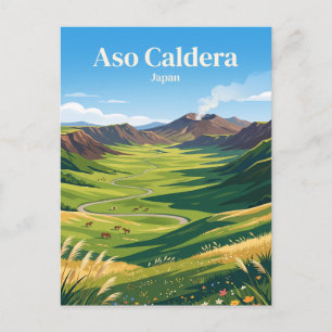 Aso Caldera Japan Postcard