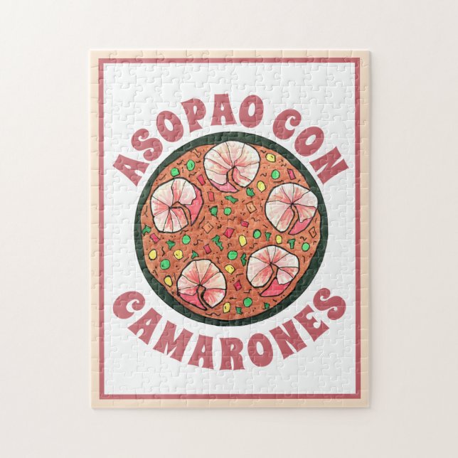 Asopao con Camarones Puerto Rican Shrimp Stew Jigsaw Puzzle (Vertical)