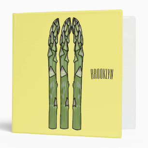 Asparagus cartoon illustration  binder