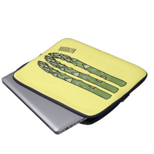 Asparagus cartoon illustration laptop sleeve