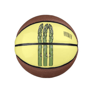 Asparagus cartoon illustration mini basketball