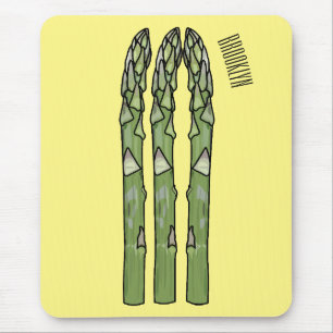 Asparagus cartoon illustration mouse pad