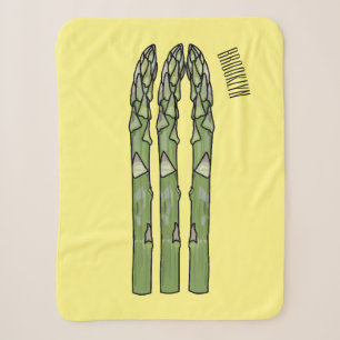 Asparagus cartoon illustration sherpa blanket